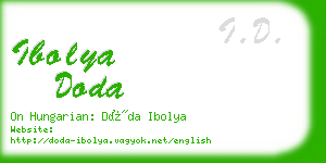 ibolya doda business card